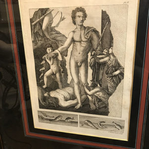 PAIRE D’EAUX-FORTES DE 1773 « THESÉE LIBERATEUR » ET » FAUNE ET HERMAPHRODITE »